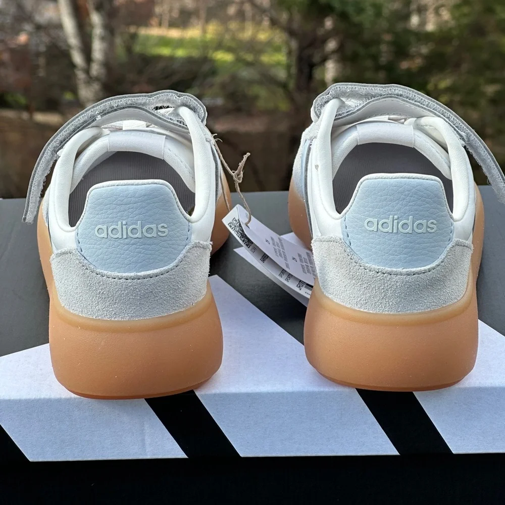 Adidas Barreda Decode EL Little Kids Sneakers 1Y Gray White Gum Youth GS NEW